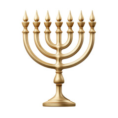 Fototapeta premium Elegant Decorative Menorah Design for Celebrations and Religious Observances in Warm Golden Hue