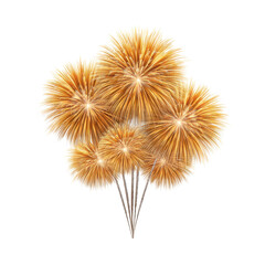 Fototapeta premium Bright Golden Fireworks Display Bursting in Night Sky for Celebration and Festivity