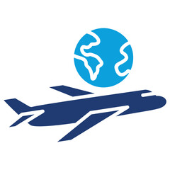 Aviation Flat Blue Icon