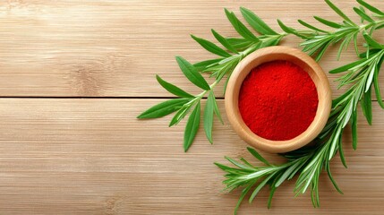 Spices and herbs arrangement on rustic wooden table kitchen setting food photography natural light aesthetic appeal