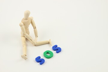 怪我をしたデッサン人形