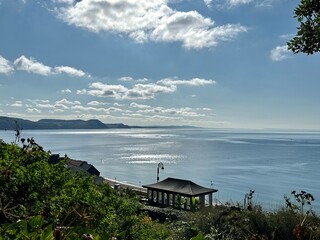 view of the Jurassic coast Lyme Regis dorset England 