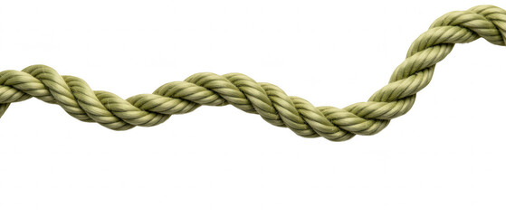 Twisted green rope durable material strong texture outdoor use crafting supply natural fiber flexible design knotting marine applications heavy