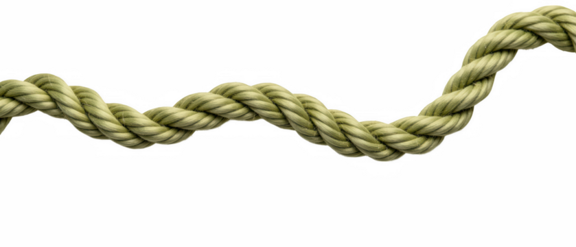 Twisted green rope durable material strong texture outdoor use crafting supply natural fiber flexible design knotting marine applications heavy