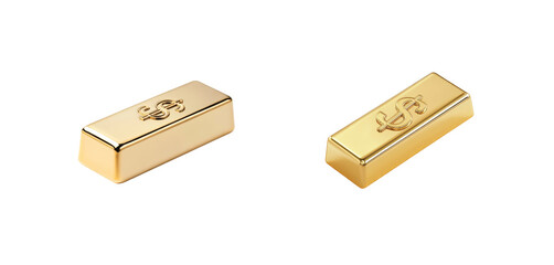 Shiny gold bars reflecting light highlight wealth and luxury