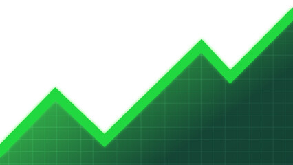 Green growth graph. Business chart with green arrow graph. Business growth concept. Financial graph with uptrend arrow in stock market.