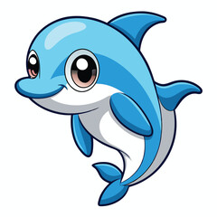 Cute cartoon dolphin (1)