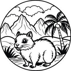 vector illustration of a cat