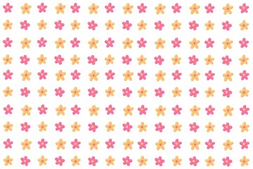 Pretty pink and yellow seamless floral pattern design. Abstract hand-drawn plant, bloom, blossom, flowers design. Small pink and orange background. Pink, orange color. Illustration 