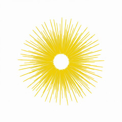 Minimal Yellow Sunburst – Vector