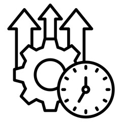 Productivity Boost Outline Icon