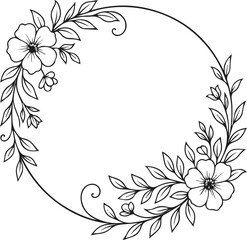 Elegant floral frame and page decoration with botanical elements