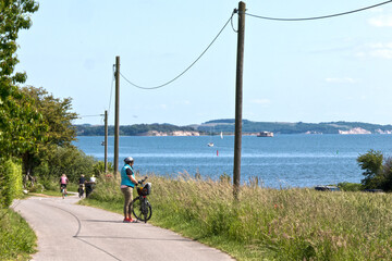 auf dem Ostseeradweg - hier auf der Insel Rügen,  Mönchsgut - mit herrlicher Aussicht auf das Meer