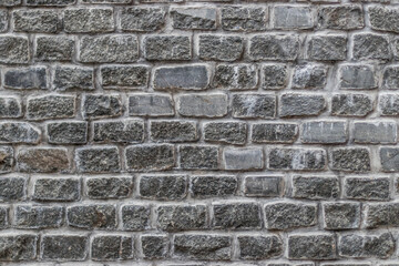 Dirty cracked grunge brick wall texture grey