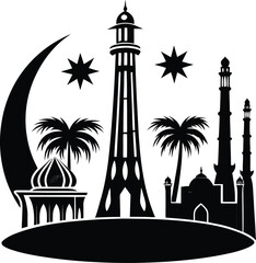 Monuments of Pakistan Silhouette