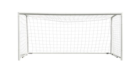 Obraz premium White football soccer goal net transparent PNG set bundle isolated background 