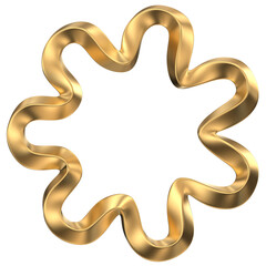 Golden Twisted Floral Design: Elegant Abstract Art for Branding & Decoration
