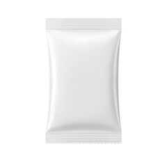 White blank sachet mockup isolated on transparent background. for sugar, salt, pepper, or other seasoning packaging use.