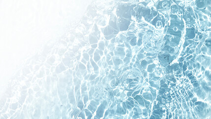 Transparent surface texture with splashes and bubbles. Abstract nature background. Cosmetic...
