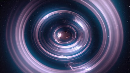 Swirling cosmic vortex in deep space against a backdrop of distant stars and galaxies