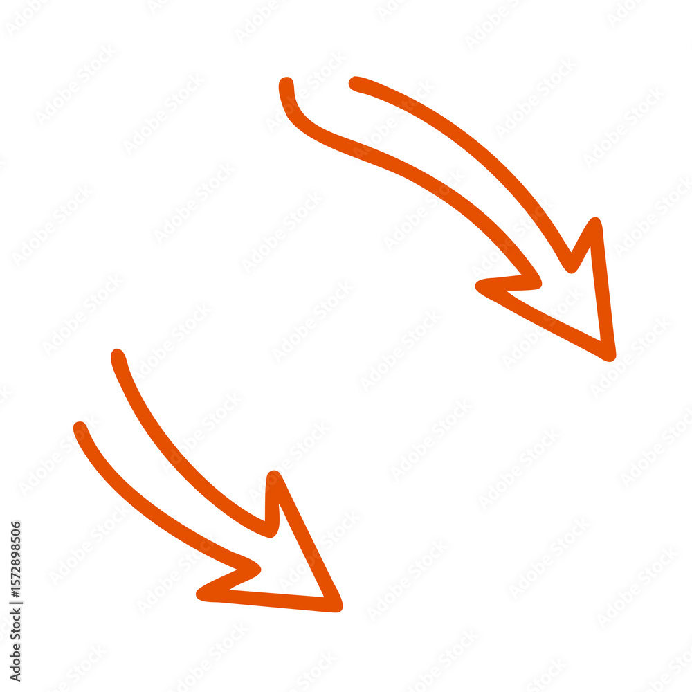 Poster dynamic orange arrows on transparent backdrop a visual representation of circular motion and directi