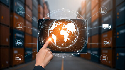 Global logistics business technology supply chain management and distribution