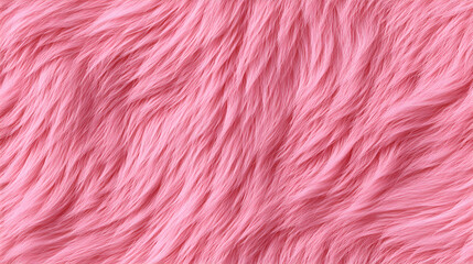 Fototapeta premium Close-up of pink faux fur texture. Soft, fluffy and playful surface ideal for fashion, beauty, textile design, backgrounds and feminine branding.