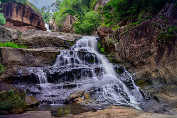 2nd  tiered  Chat trakan waterfall at chat trakan national park, phitsanulok, Thailand.