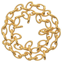 Golden Chain Circle: Luxury Design Element