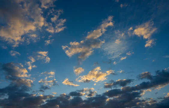 Blue sky with dramatic cloud formation