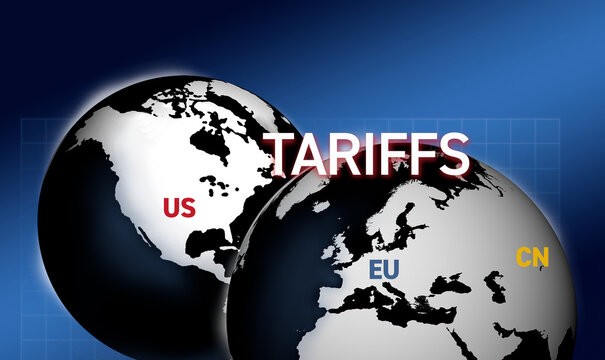 Globes of the United States and Europe and China