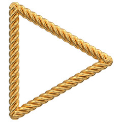 Golden Rope Triangle: Play Button Design Element