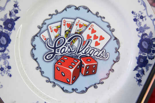 Vintage souvenir "Las Vegas" plate