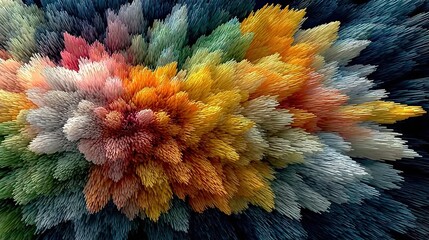 Obraz premium Abstract Colorful Flower Explosion, Vibrant Petals, Hyper-Detailed Realism, Super Resolution HD Quality