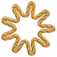 Golden Twisted Sunburst Design Element: Perfect for Branding & Decoration