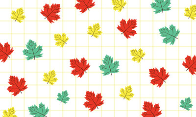 seamless pattern with autumn leaves