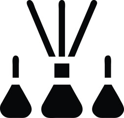 Vector art of a set of three reed diffusers, bringing a calming aroma to your space