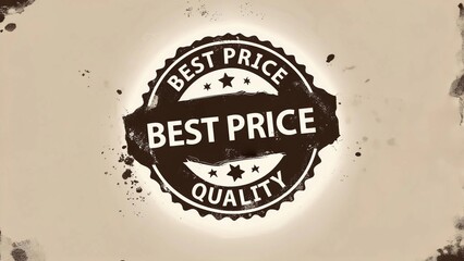 Obraz premium Grunge rubber stamp with text “Best Price Quality” in bold font on white background, promotional badge style.