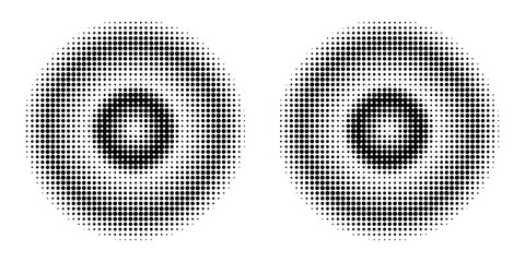 Set of black halftone dots backgrounds. vector modern dots halftone,Pop art comic style gradient circle halftone set Vector isolated on white background dots pattern. dots circle