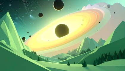 ufo in the space