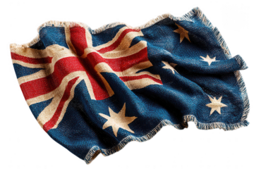 Australian flag with stars isolated on transparent background