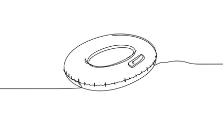 Line drawing of a swimming pool float