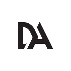 Minimalist Letter DA Logo Design – Modern Geometric Monogram