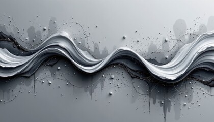 an abstract representation of a universal concept or idea, created in cool grey tones, with subtle textures and flowing lines that exude a sense of modern tranquility and balance.