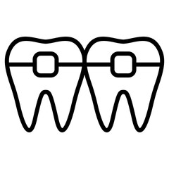 Braces Outline Icon