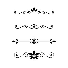 flowers, design elements.Vector design element.Gold text dividers doodle set. Wedding decorative elements. ornament, borders, floral, vintage line separators. Hand drawn vector illustration.