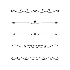 flowers, design elements.Vector design element.Gold text dividers doodle set. Wedding decorative elements. ornament, borders, floral, vintage line separators. Hand drawn vector illustration.