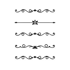flowers, design elements.Vector design element.Gold text dividers doodle set. Wedding decorative elements. ornament, borders, floral, vintage line separators. Hand drawn vector illustration.