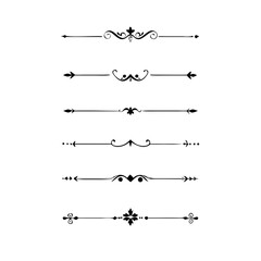 flowers, design elements.Vector design element.Gold text dividers doodle set. Wedding decorative elements. ornament, borders, floral, vintage line separators. Hand drawn vector illustration.