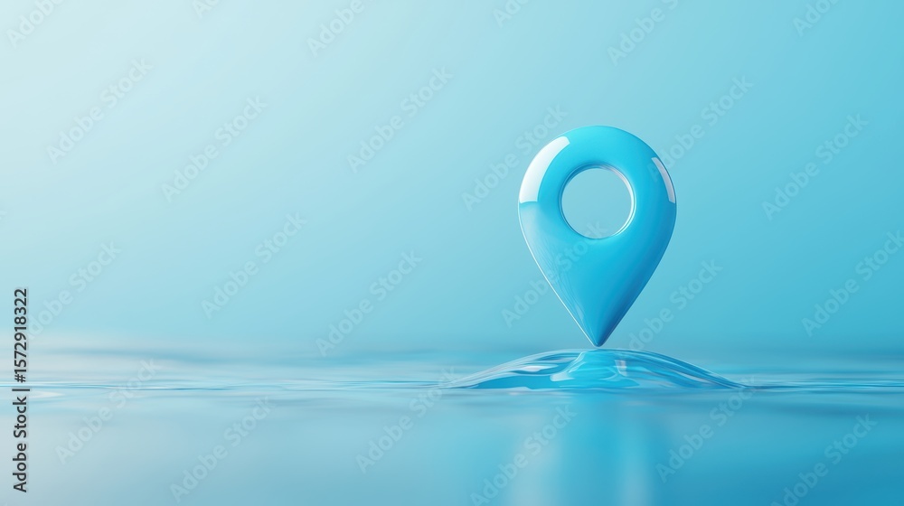 Poster location map pin marker map pin marker with a pulsing animation, focus on the dynamic and interactiv